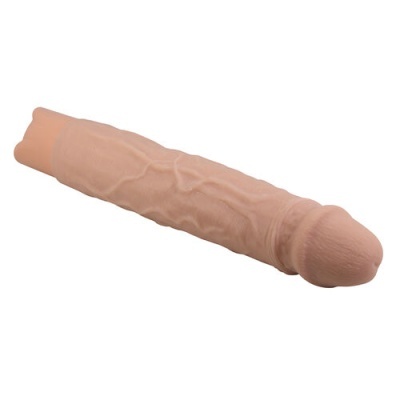 Dildo com textura realista e cor pele em fundo branco