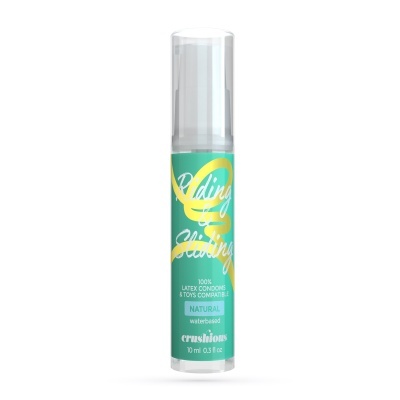 Frasco com tampo transparente e rótulo verde com texto branco e amarelo