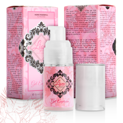 Gel líquido íntimo Liona Gel Euphoria com embalagem rosa decorada