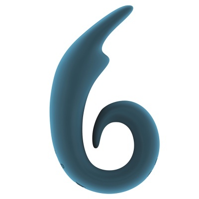Número 6 tridimensional azul escuro