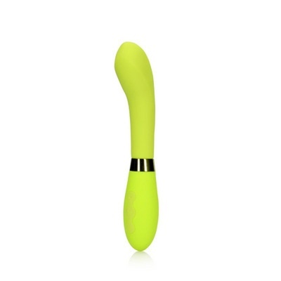 Vibrador verde lima com detalhe metálico
