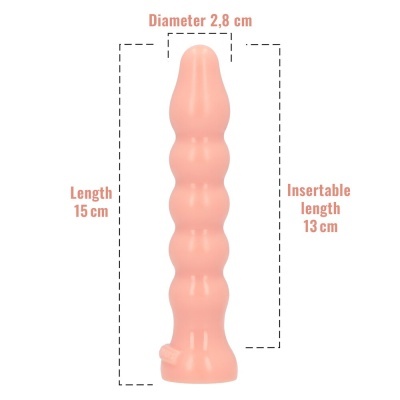 Produto rosa com textura ondulada e dimensões indicadas
