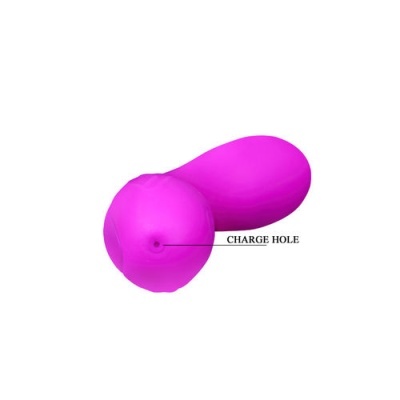 Dispositivo rosa com orifício de carregamento em fundo branco