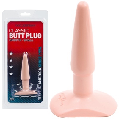 Plug anal clássico pequeno rosa com embalagem em blister