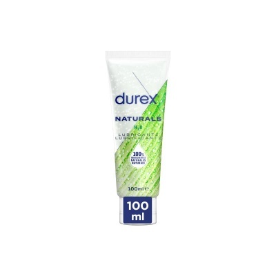 Frasco branco Durex Naturals lubrificante 100 ml