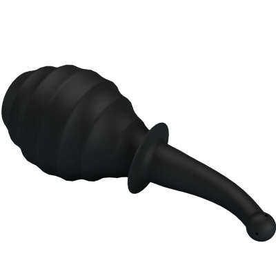 produto preto emborrachado com formato arredondado e sulcos