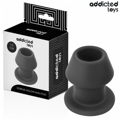 Plug anal preto com embalagem da marca addicted toys