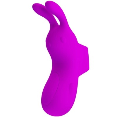 Dispositivo roxo ergonómico em silicone com duas pontas flexíveis