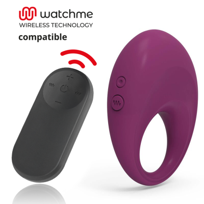 Control remoto preto e anel roxo compatíveis com Watchme WIRELESS TECHNOLOGY