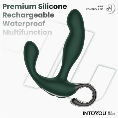 Dispositivo em silicone premium verde escuro recarregável à prova de água