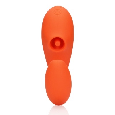 Dispositivo laranja de silicone com botões e design oval