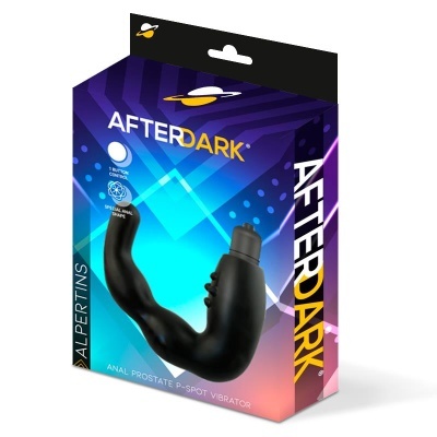 Embalagem do vibrador AFTERDARK para próstata e ponto P
