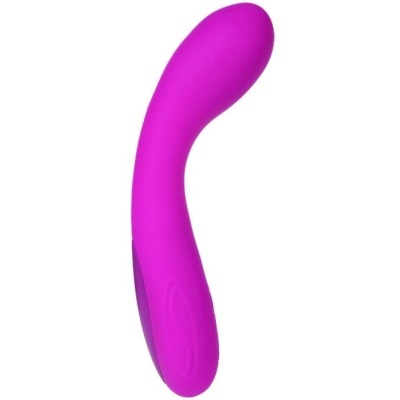 Vibrador adulto roxo em silicone com formato curvo