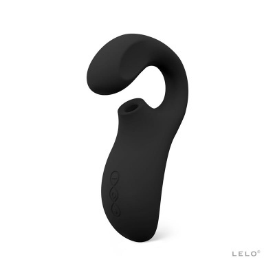 Produto erótico em silicone preto com botões de controle