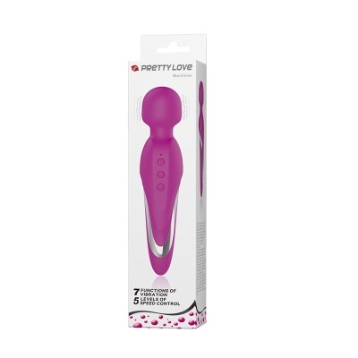 Embalaem de massageador rosa Pretty Love Mortimer com 7 funções de vibração