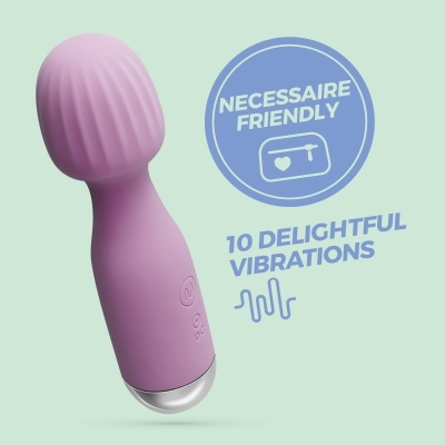 Produto roxo com selo azul NECESSAIRE FRIENDLY