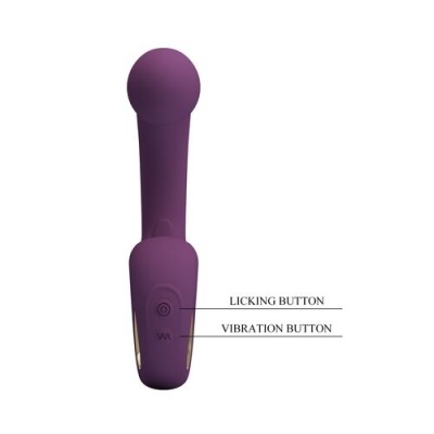 Vibrador roxo com botões de controlo