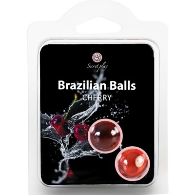 Embalagem de bolas brasileiras sabor cereja