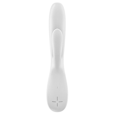 Vibrador branco com botões em cruz na base