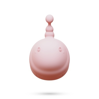 Brinquedo rosa para crianças com textura suave e detalhes espiralados