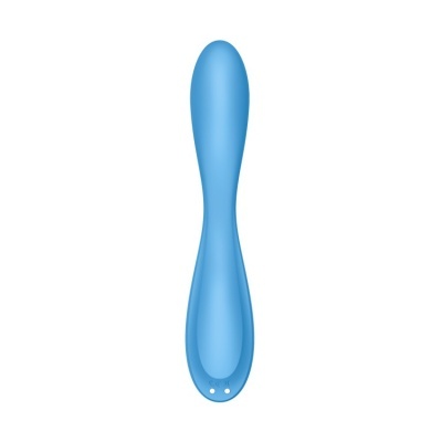 Vibrador azul de silicone com superfície lisa