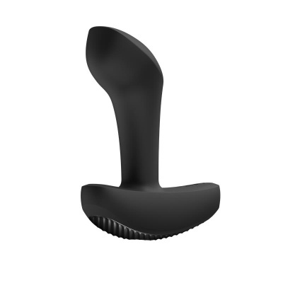 Dispositivo preto anatómico de silicone com base larga texturada