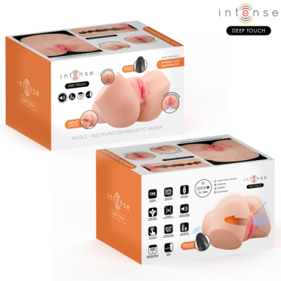 Embalagem de produto Intense Deep Touch com vagina realista NICOLE e controle remoto