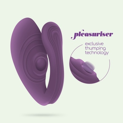 Produto roxo com textura em camadas e relevo com texto relacionado.