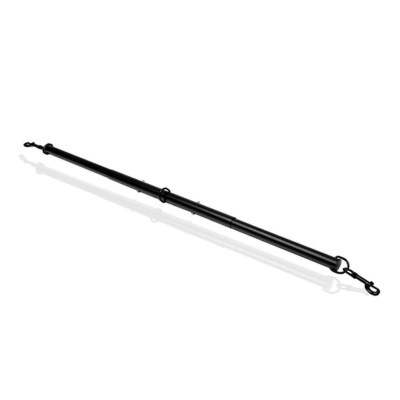 Barra extensível preta com ganchos