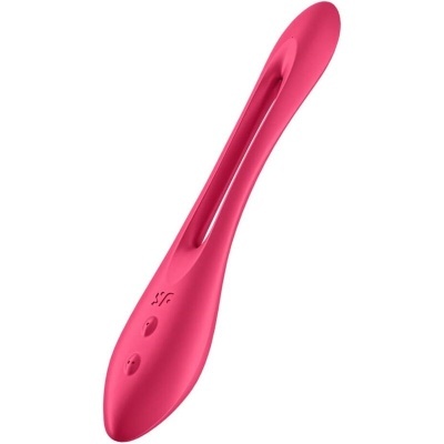 Objeto cor-de-rosa alongado com botões e símbolo