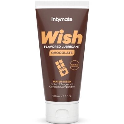 Frasco de lubrificante sabor chocolate intymate