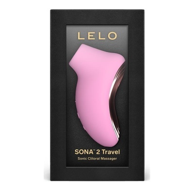 Massageador clitoriano rosa LELO SONA 2 Travel em embalagem preta