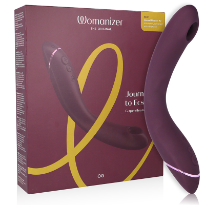 Vibrador G-spot Womanizer OG roxo com embalagem