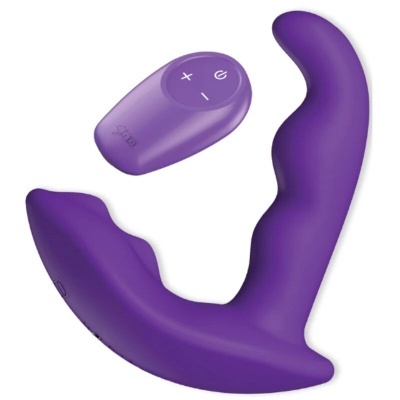 Vibrador roxo com comando remoto