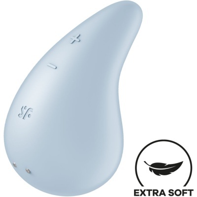 Dispositivo azul claro com botões + e - e ícone EXTRA SOFT