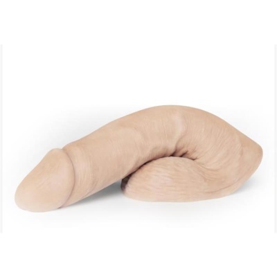 Dildo realista de silicone cor de pele com textura detalhada