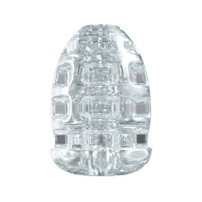Sola transparente de sapato em plástico com padrão texturizado