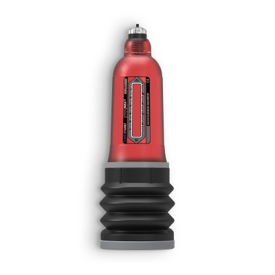 Dispositivo vermelho e preto com etiqueta detalhada