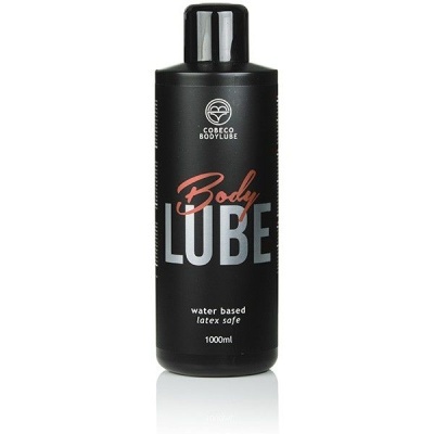 Frasco preto de lubrificante corporal Body LUBE 1000ml