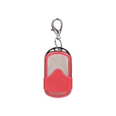 Chaveiro vermelho e metal com gancho metálico