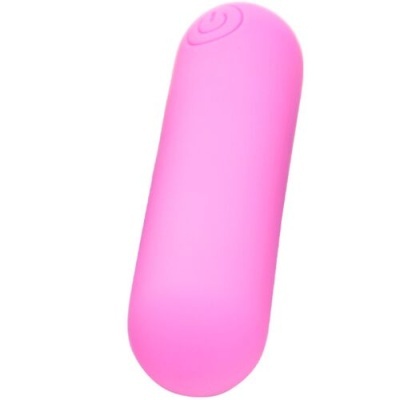 Dispositivo eletrónico cor-de-rosa com botão oval