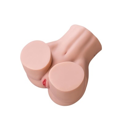 Torso feminino em silicone cor pele com detalhes anatómicos visíveis