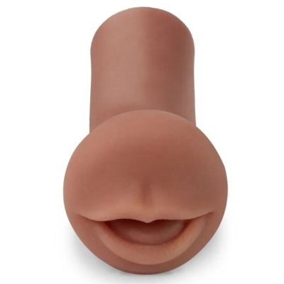produto adulto em silicone com uma abertura em forma de lábios