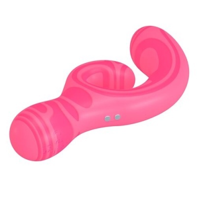 Dispositivo de silicone cor-de-rosa com forma curva