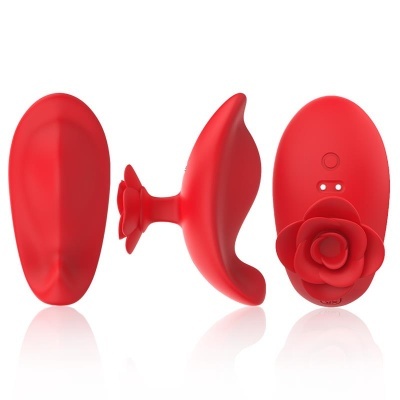 Produto vermelho em silicone com design em forma de flor