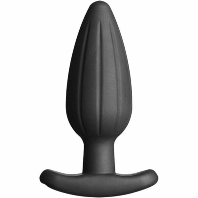 Plug anal preto com base em forma de T