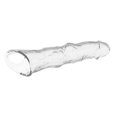 Extensão de silicone transparente com formato anatómico e anel base