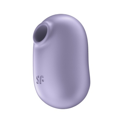 Dispositivo em silicone roxo com forma oval e ponta cónica com logótipo SIF