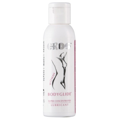 Frasco branco de lubrificante íntimo feminino Eros Bodyglide.