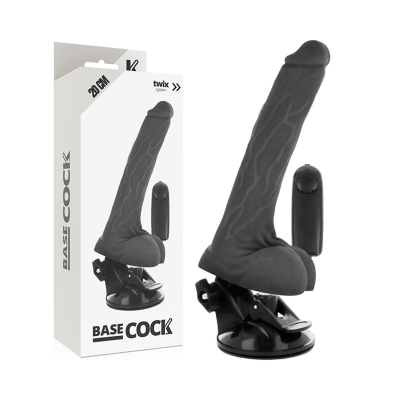 Dildo preto com ventosa e controle remoto